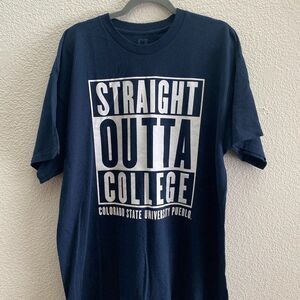 CSU Pueblo Straight Outta College Colorado State University Pueblo T-Shirt XL